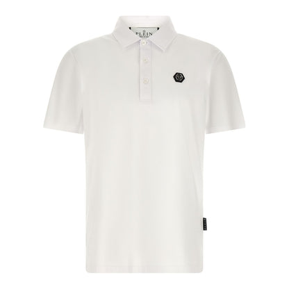 Philipp Plein White Cotton Polo Shirt