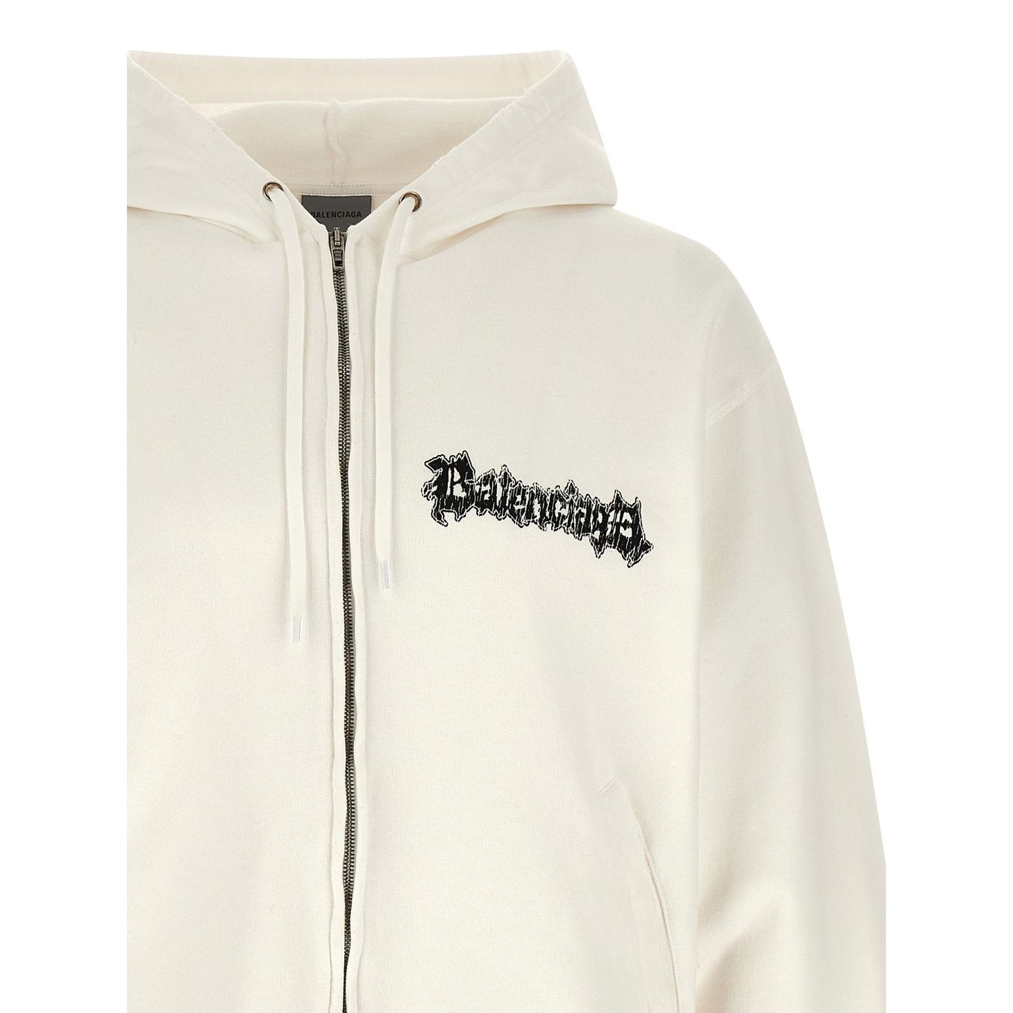 Balenciaga White Cotton Sweatshirt