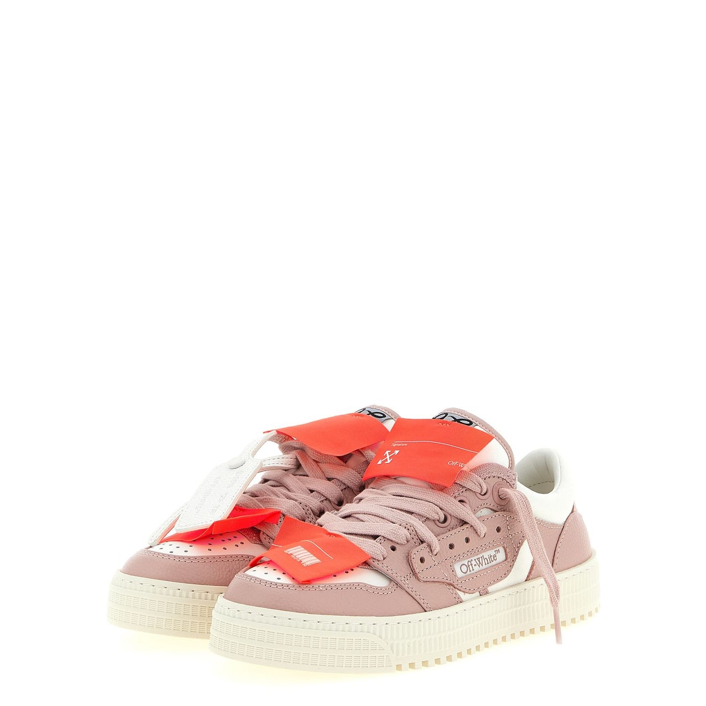 Off-White Multicolor Leather Low Top Sneakers