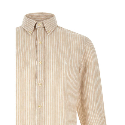 Polo Ralph Lauren Beige Linen Blouse