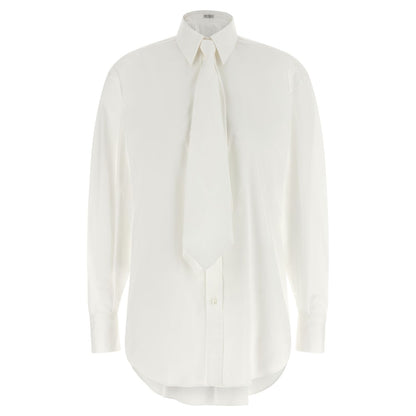 Brunello Cucinelli White Cotton Blouse