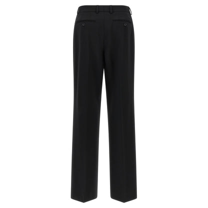 Dolce & Gabbana Black Virgin Wool Casual Pants