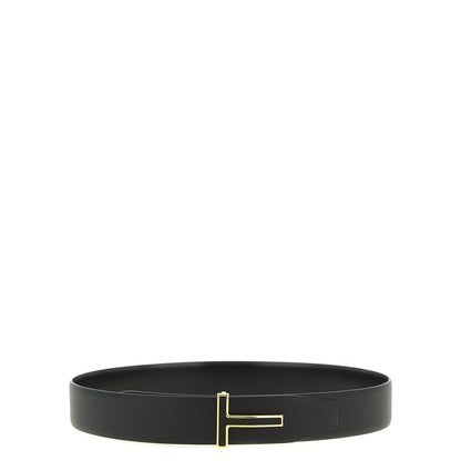 Tom Ford Black Calfskin Regular Belt