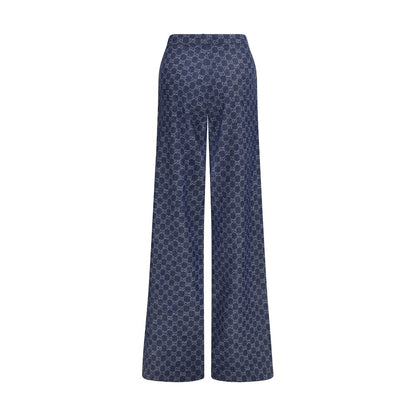 Gucci Blue Cotton Casual Pants