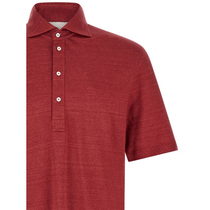 Brunello Cucinelli Multicolor Linen Polo Shirt