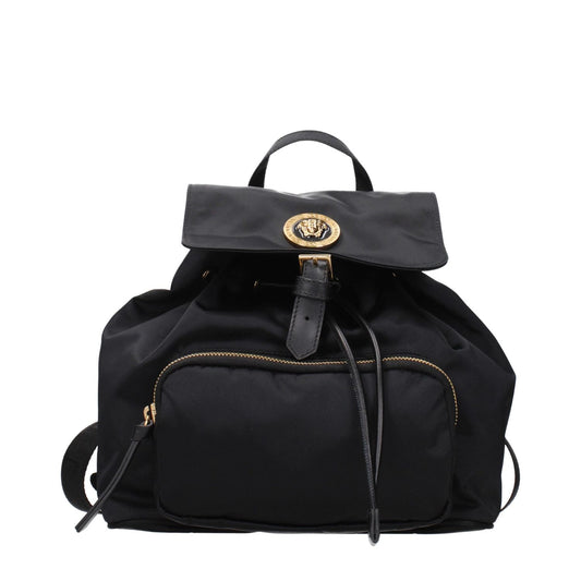 Versace Black Fabric Backpack
