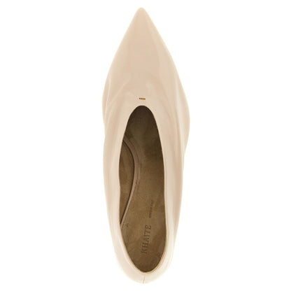 Khaite Beige Calfskin Mid Heel Pumps