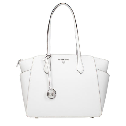 Michael Kors White Leather Shoulder Bag