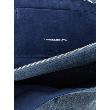 The Attico Blue Cotton Shoulder Bag