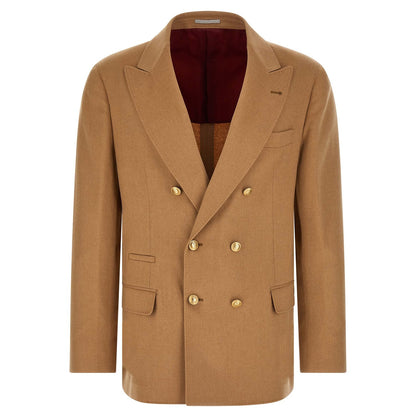 Brunello Cucinelli Beige Camel Hair Blazer