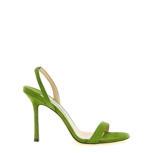 Jimmy Choo Bicolor Leather Stiletto Heel Sandals
