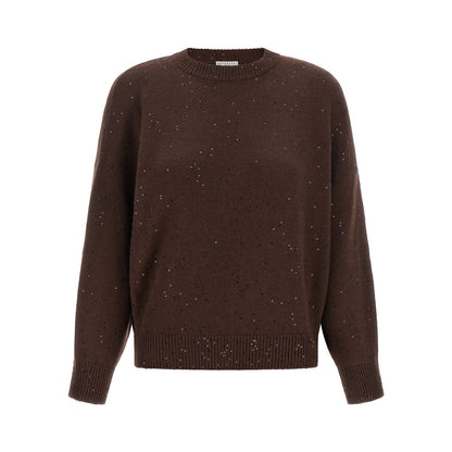 Brunello Cucinelli Brown Cashmere Cardigan