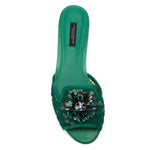 Dolce & Gabbana Slippers in lace with crystals Sandals