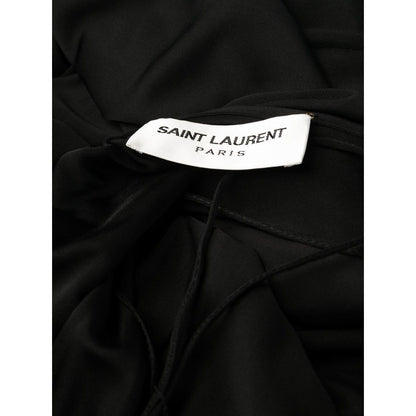 Saint Laurent draped sleeveless jersey dress