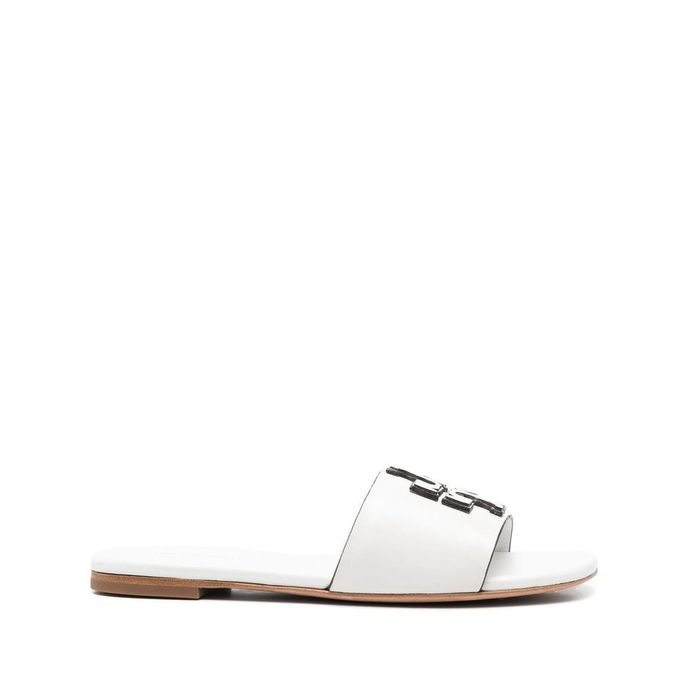 Tory Burch Logo Embossed Slides Sandals