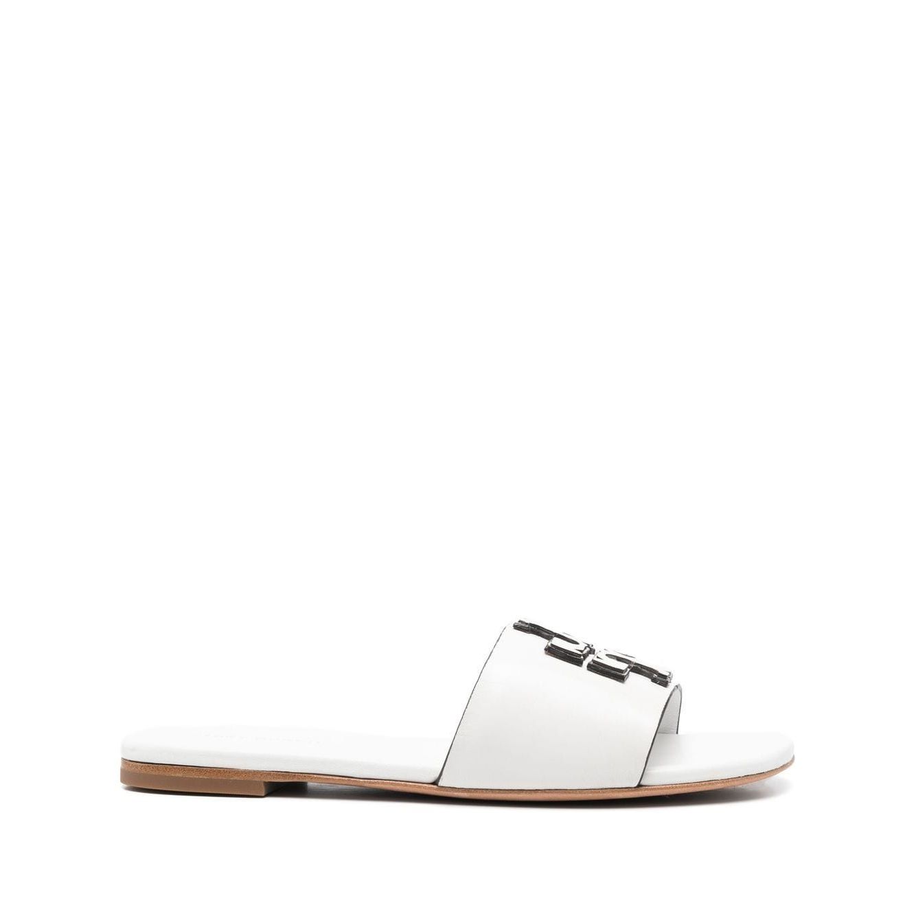 Tory Burch Logo Embossed Slides Sandals