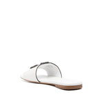 Tory Burch Logo Embossed Slides Sandals