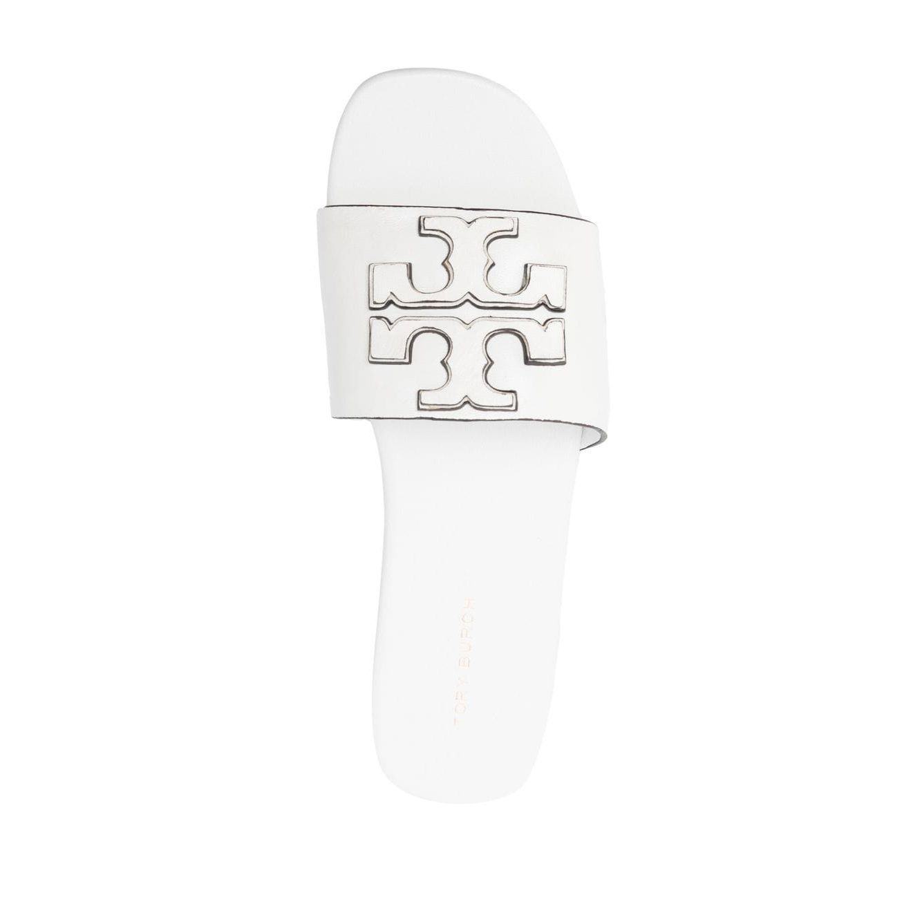 Tory Burch Logo Embossed Slides Sandals