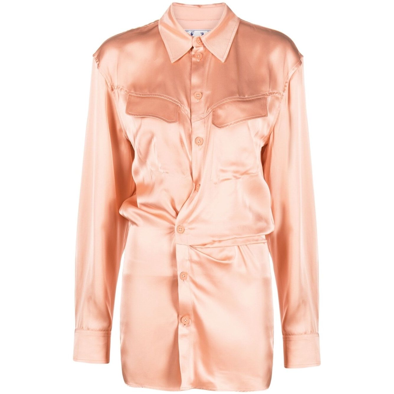 Off White twist-detail shirt dress