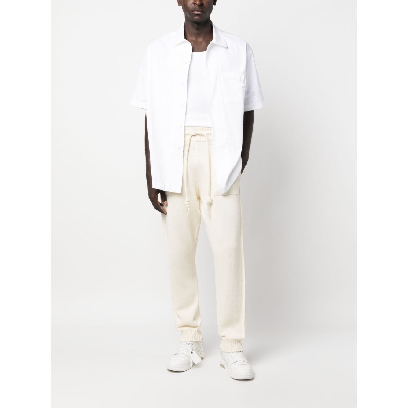 Off White Diag-stripe knitted track pants