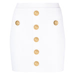 Balmain Ribbed-knit mini skirt Skirts