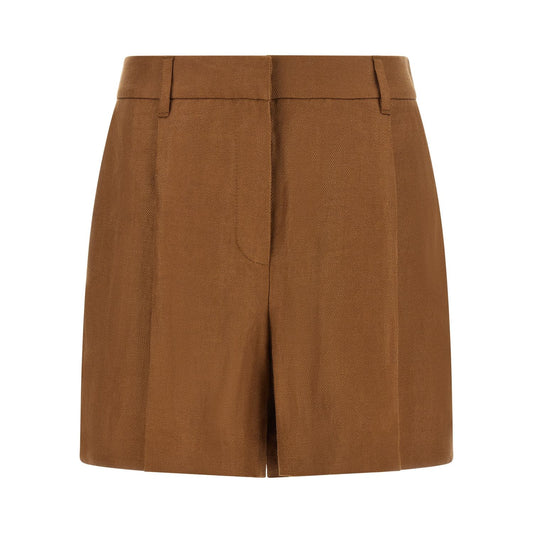 Brunello Cucinelli Brown Linen Bermuda Shorts
