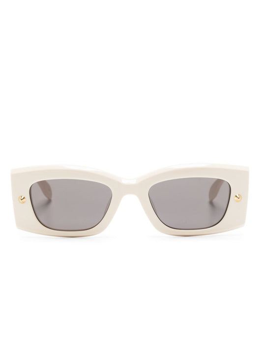 Alexander McQueen Sunglasses White Sunglasses Alexander Mcqueen Light Gray