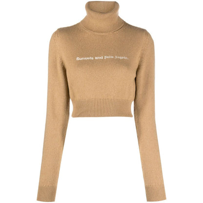 Palm Angels Sweaters Camel Topwear