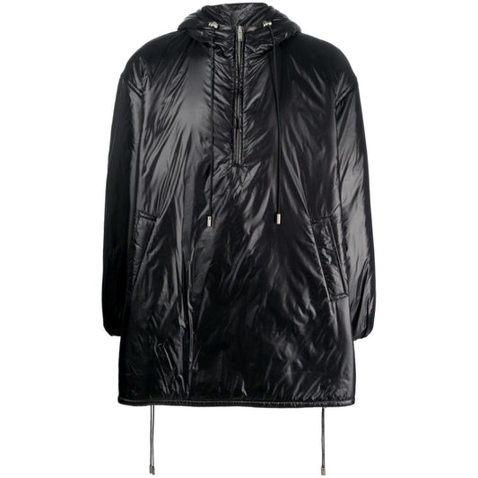Saint Laurent Cassandre logo-embossed hooded raincoat