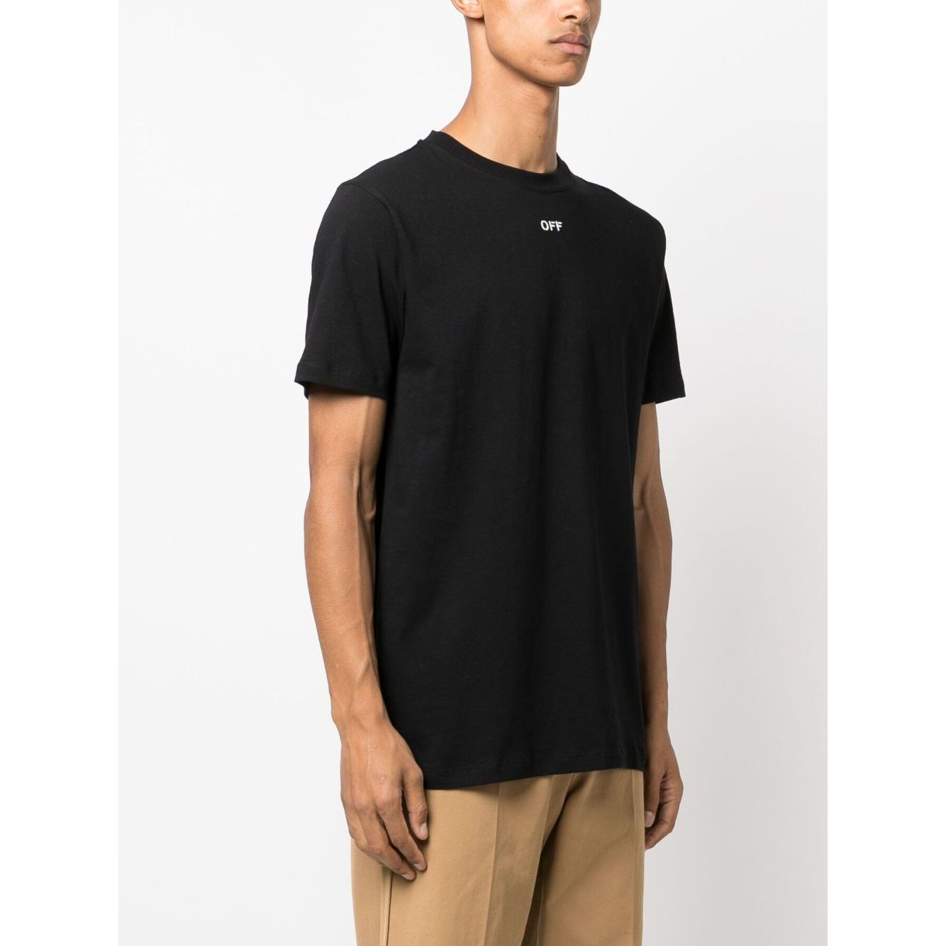 Off White Logo cotton t-shirt Topwear