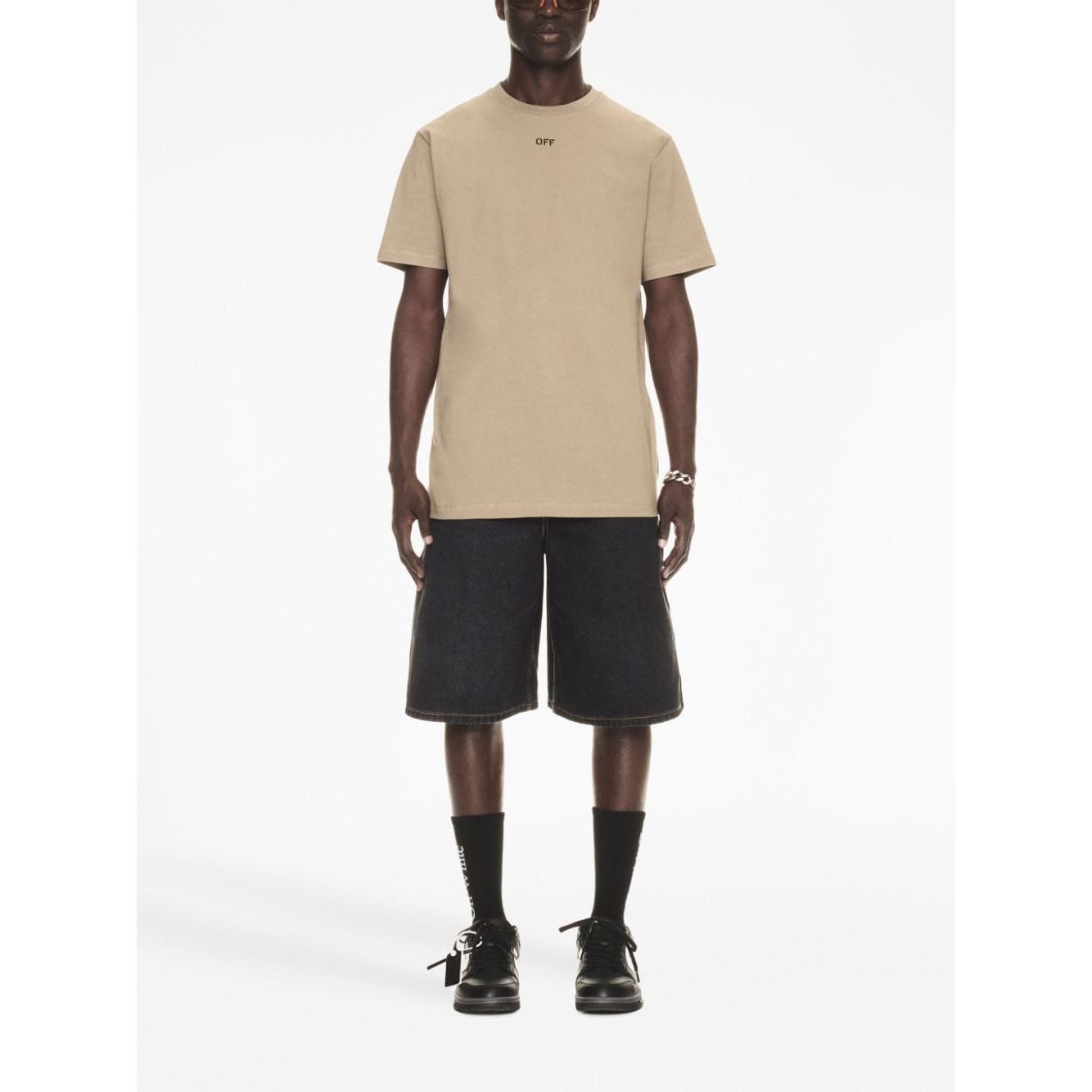 Off White Logo cotton t-shirt Topwear