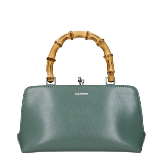 Jil Sander Green Leather Handbag