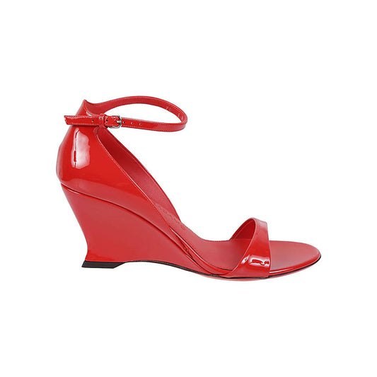 Ferragamo leather wedge sandals with open toe