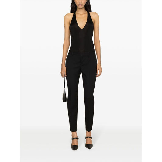 Saint Laurent plunging satin tank top