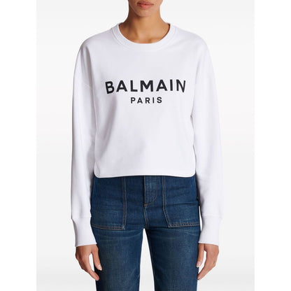 Balmain Logo-print cotton sweatshirt Topwear