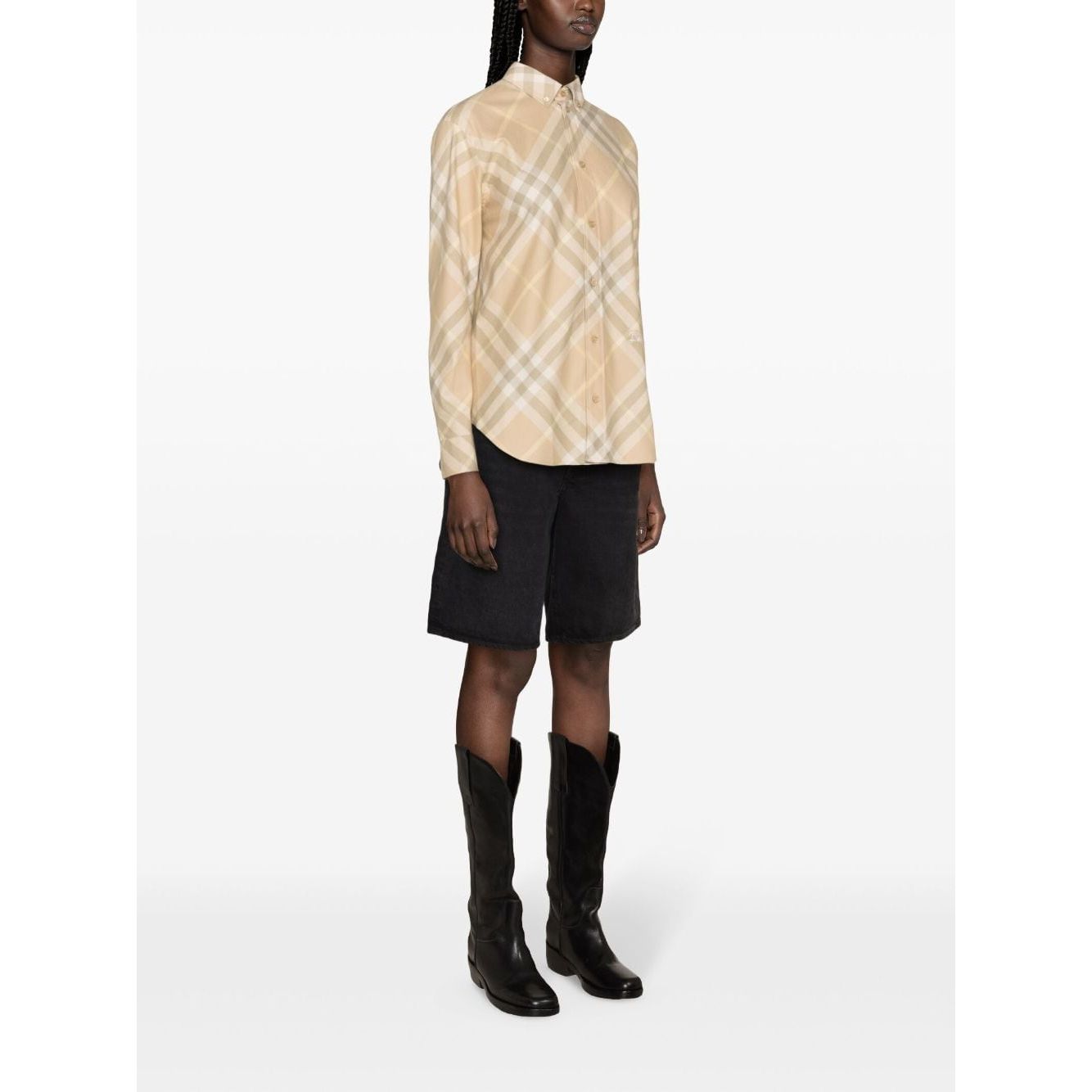 Burberry check motif shirt