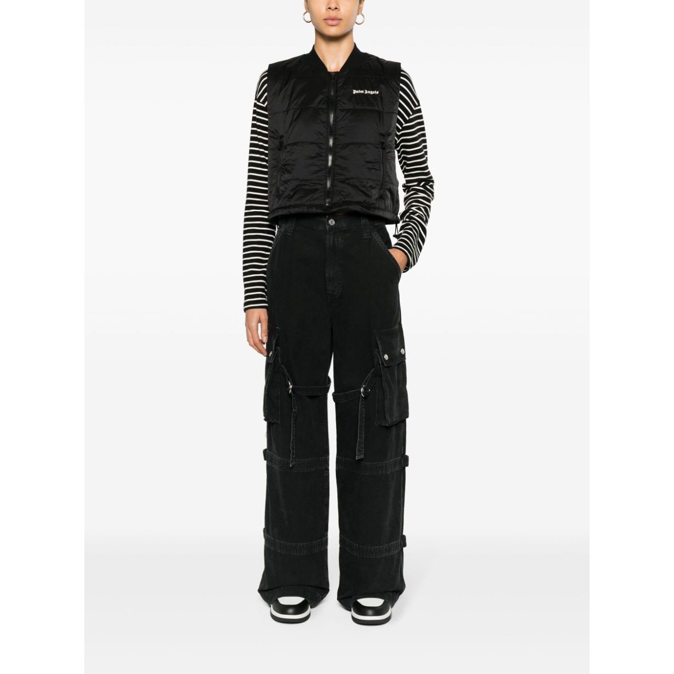 Palm Angels Sweaters Black Topwear