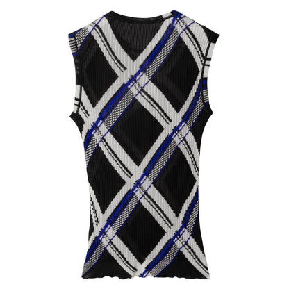 Burberry checked silk top Topwear