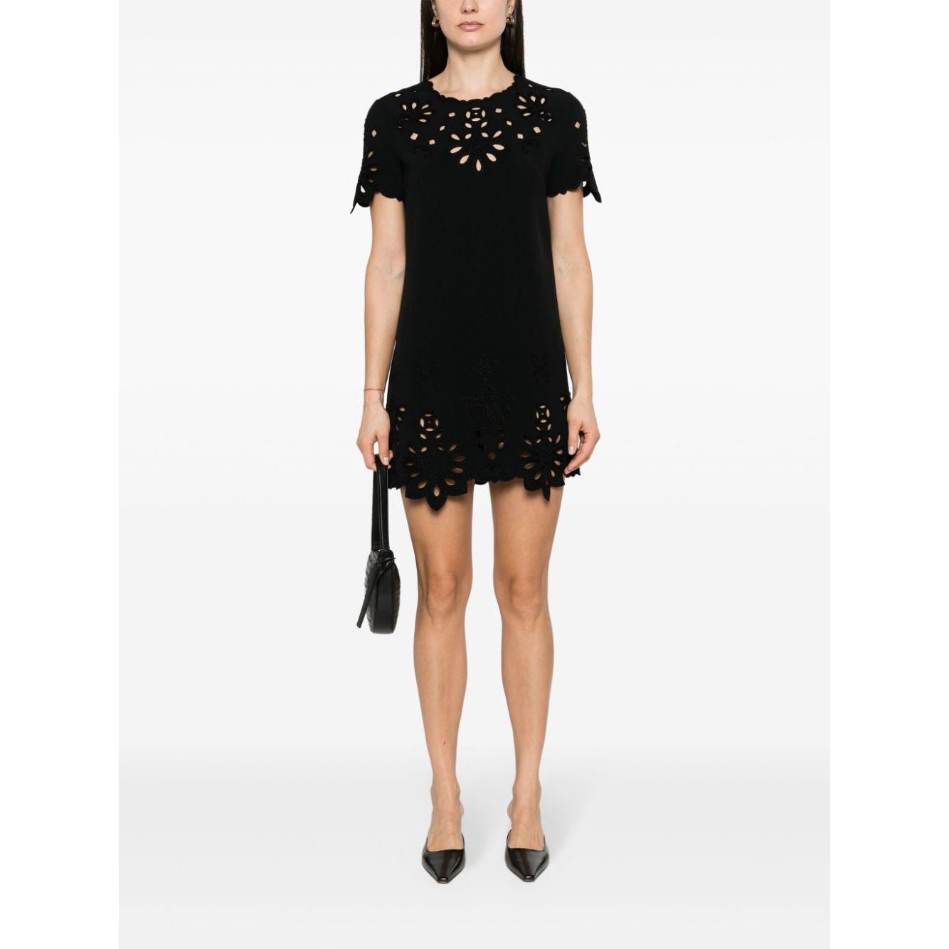 Ermanno Scervino Embroidered cotton short dress Dresses