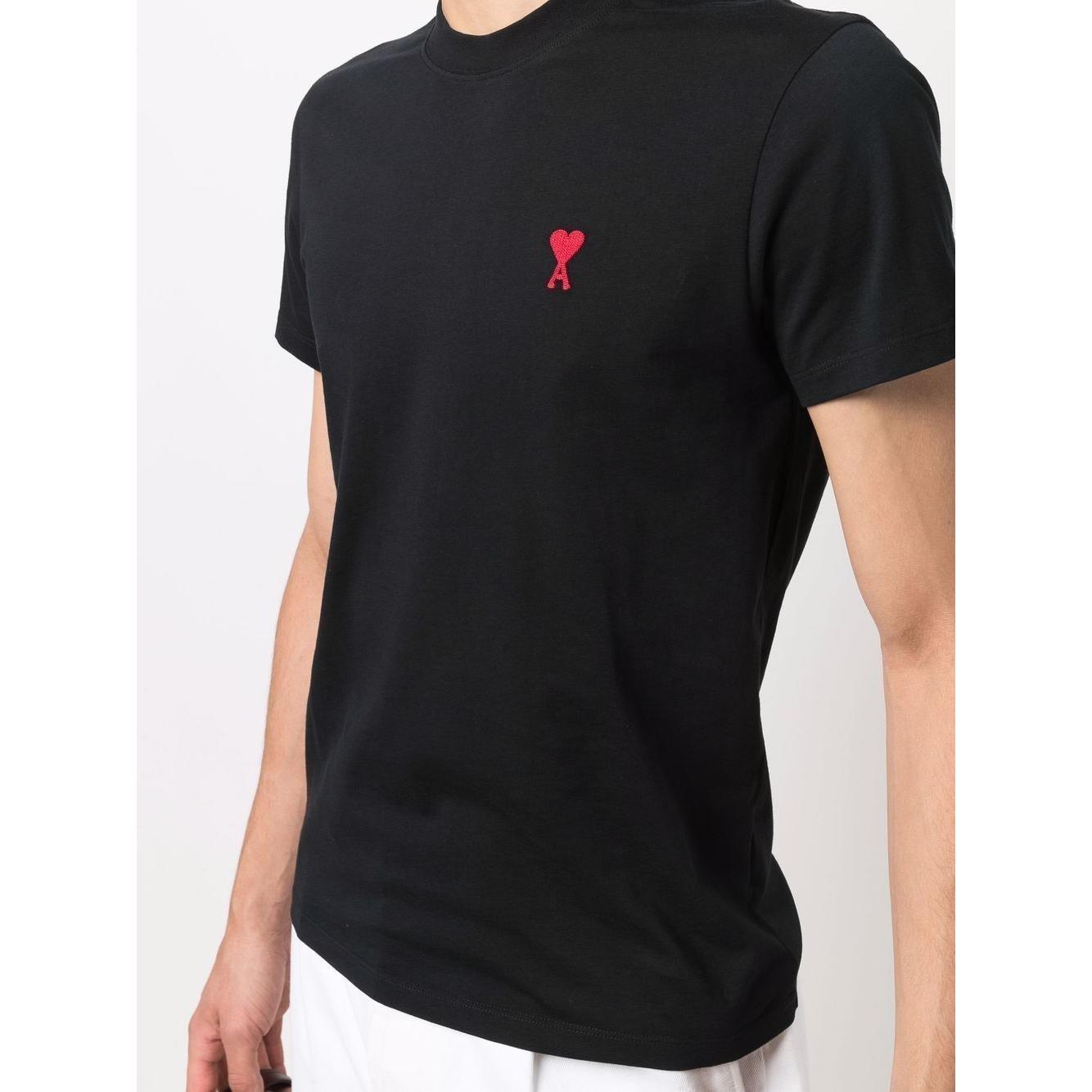 Ami Paris T-shirts and Polos Black Topwear Ami Paris