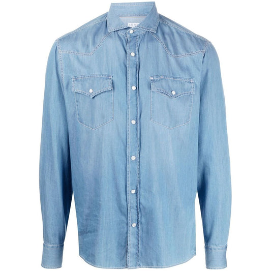 Brunello Cucinelli Shirts Clear Blue