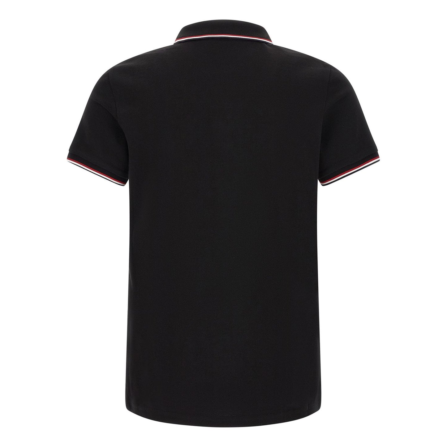 Moncler Black Cotton Polo Shirt
