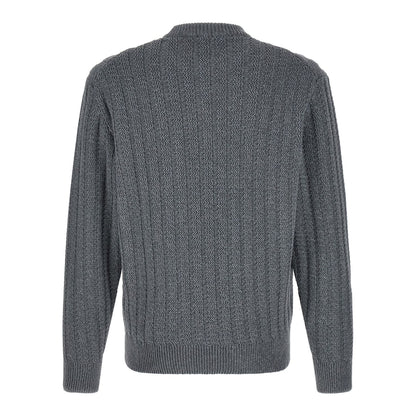Hugo Boss Gray Cotton Cardigan