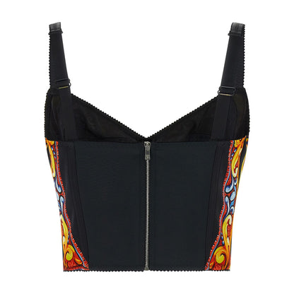 Dolce & Gabbana Multicolor Silk Tank Tops