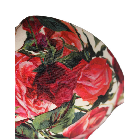Dolce & Gabbana Multicolor Floral Print Beachwear Bikini Top