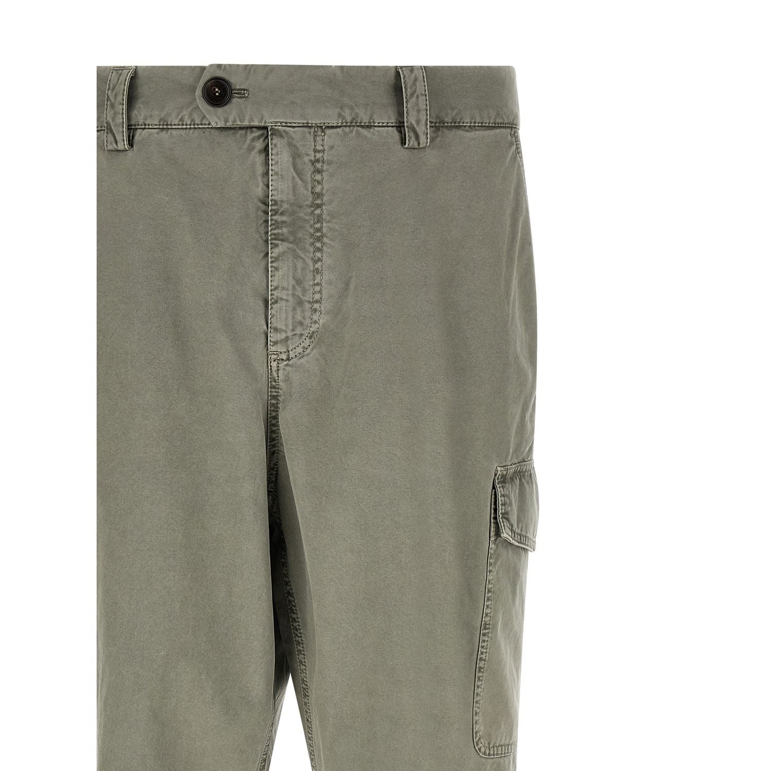 Brunello Cucinelli Bicolor Cotton Cargo Pants