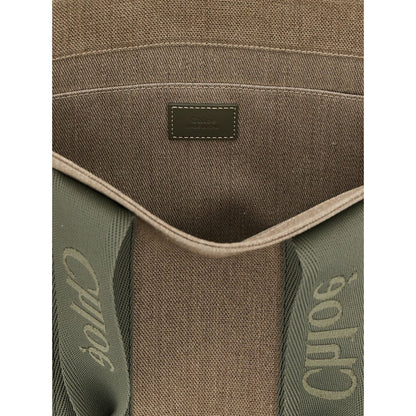 Chloé Bicolor Linen Tote Bag