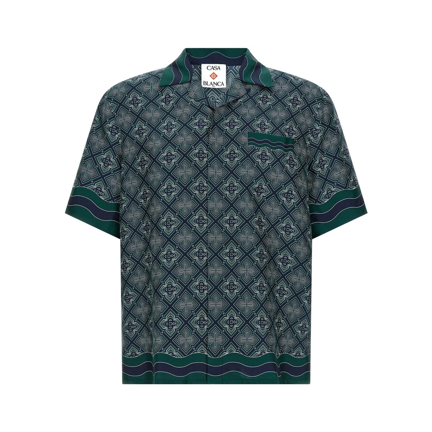 Casablanca Bicolor Silk Blouse