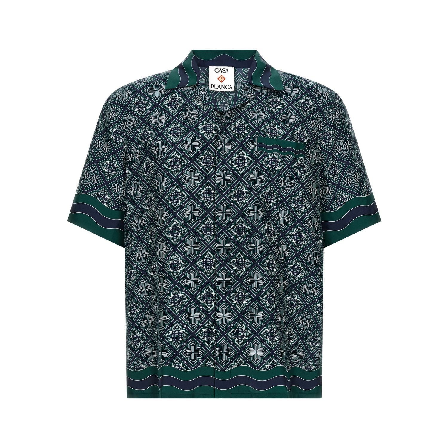 Casablanca Bicolor Silk Blouse