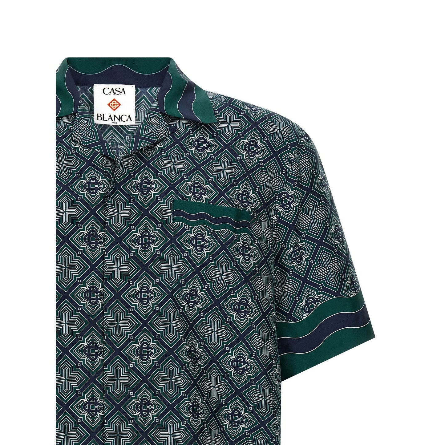 Casablanca Bicolor Silk Blouse
